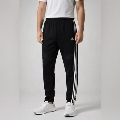 Black Tapered Track Pants